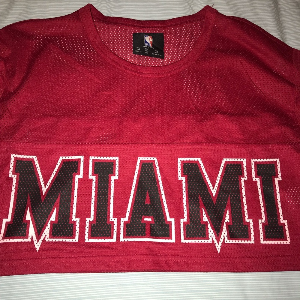 Forever 21 Miami Heat Jersey crop top